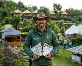 Portrait of Mitthu, camp manager at Beaumont Glamping